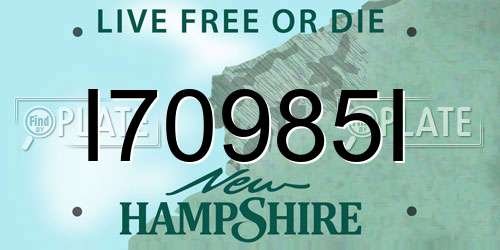I70985I New Hampshire License Plate