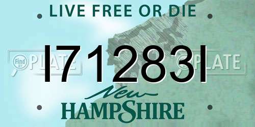 I71283I New Hampshire License Plate