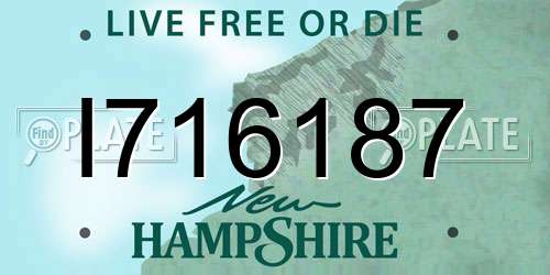 I716187 New Hampshire License Plate