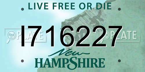 I716227 New Hampshire License Plate