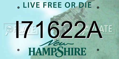 I71622A New Hampshire License Plate