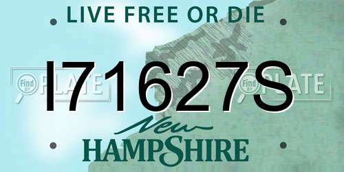 I71627S New Hampshire License Plate
