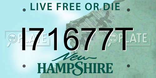 I71677T New Hampshire License Plate