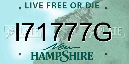 I71777G New Hampshire License Plate