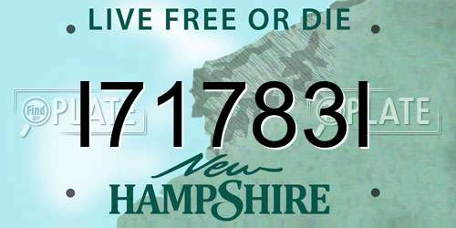 I71783I New Hampshire License Plate