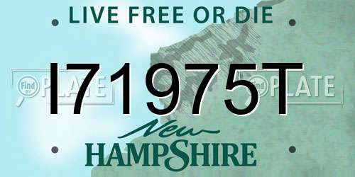 I71975T New Hampshire License Plate