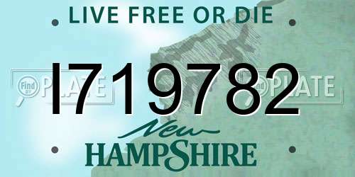I719782 New Hampshire License Plate