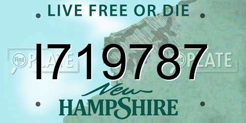 I719787 New Hampshire License Plate