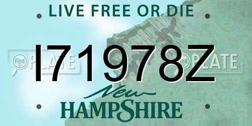 I71978Z New Hampshire License Plate