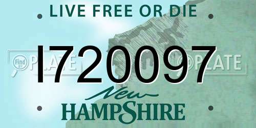 I720097 New Hampshire License Plate