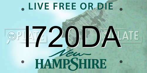 I720DA New Hampshire License Plate