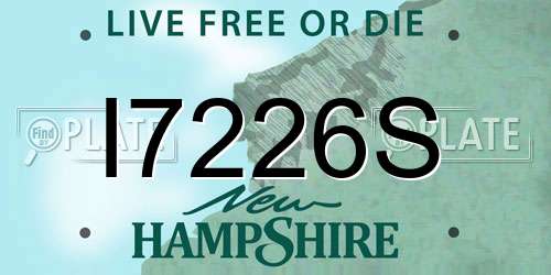 I7226S New Hampshire License Plate