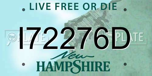 I72276D New Hampshire License Plate
