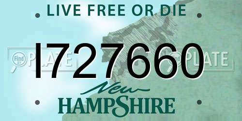 I727660 New Hampshire License Plate