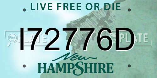 I72776D New Hampshire License Plate
