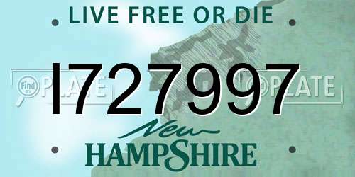 I727997 New Hampshire License Plate