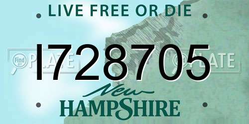 I728705 New Hampshire License Plate