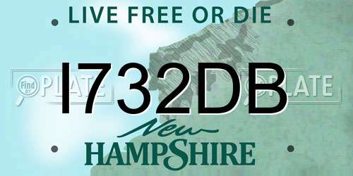 I732DB New Hampshire License Plate