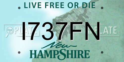 I737FN New Hampshire License Plate