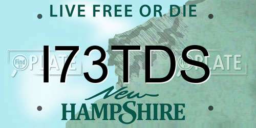 I73TDS New Hampshire License Plate