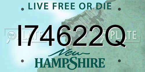 I74622Q New Hampshire License Plate