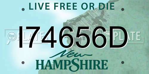 I74656D New Hampshire License Plate