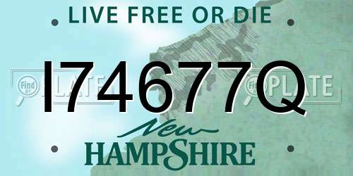I74677Q New Hampshire License Plate