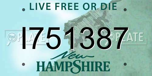 I751387 New Hampshire License Plate