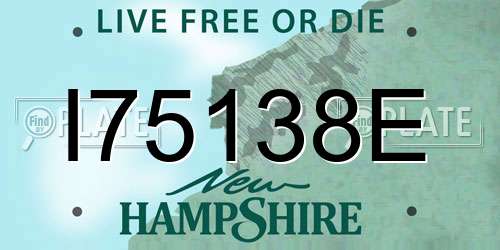 I75138E New Hampshire License Plate