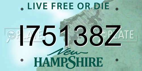 I75138Z New Hampshire License Plate