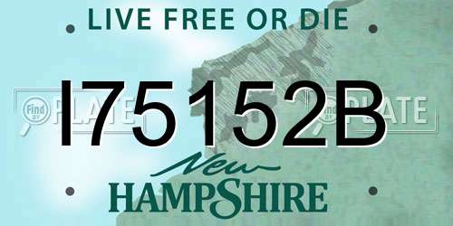 I75152B New Hampshire License Plate
