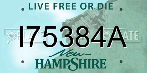 I75384A New Hampshire License Plate