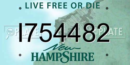 I754482 New Hampshire License Plate
