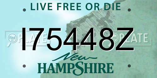 I75448Z New Hampshire License Plate