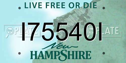 I75540I New Hampshire License Plate
