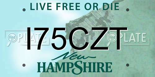I75CZT New Hampshire License Plate