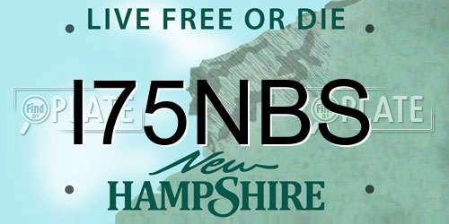 I75NBS New Hampshire License Plate