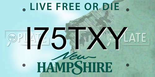 I75TXY New Hampshire License Plate
