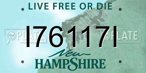 I76117I New Hampshire License Plate