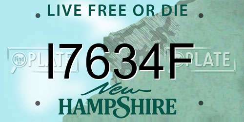 I7634F New Hampshire License Plate
