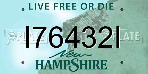 I76432I New Hampshire License Plate