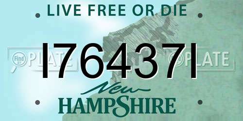 I76437I New Hampshire License Plate