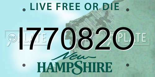 I77082O New Hampshire License Plate