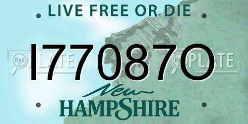 I77087O New Hampshire License Plate