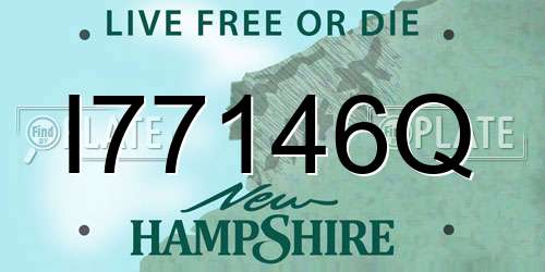 I77146Q New Hampshire License Plate