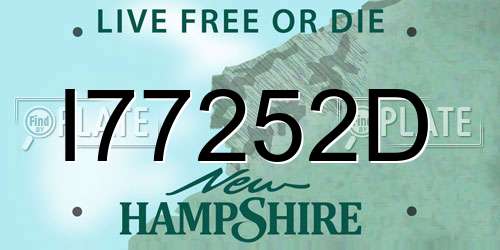 I77252D New Hampshire License Plate