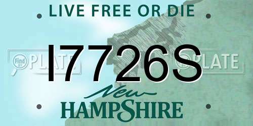 I7726S New Hampshire License Plate