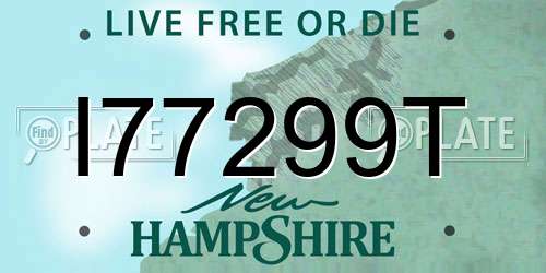I77299T New Hampshire License Plate