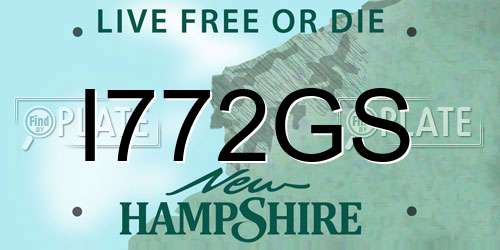 I772GS New Hampshire License Plate