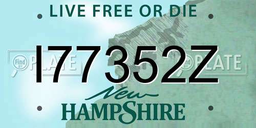 I77352Z New Hampshire License Plate